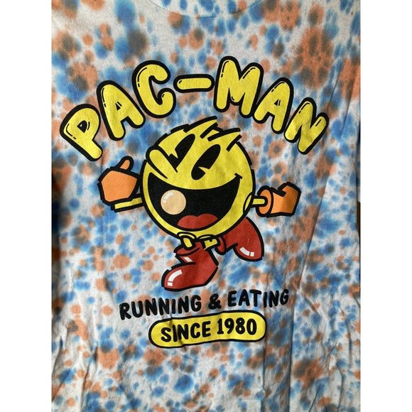 Pac-Man Tie Dye T-Shirt Size Medium Pacman - Picture 2 of 5